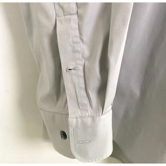 Halogen Mens' Solid Gray Dress Shirt Size 16.5-R Workwear Business - Picture 9 of 9